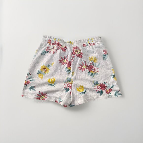 LOFT Floral Shorts Women's Medium Grey Terrycloth Sweatshorts Loungewear - Picture 6 of 6